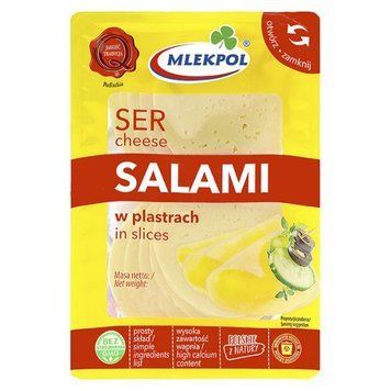 Сир нарізка "Mlekpol Ser Salami" 400 г 0011 фото